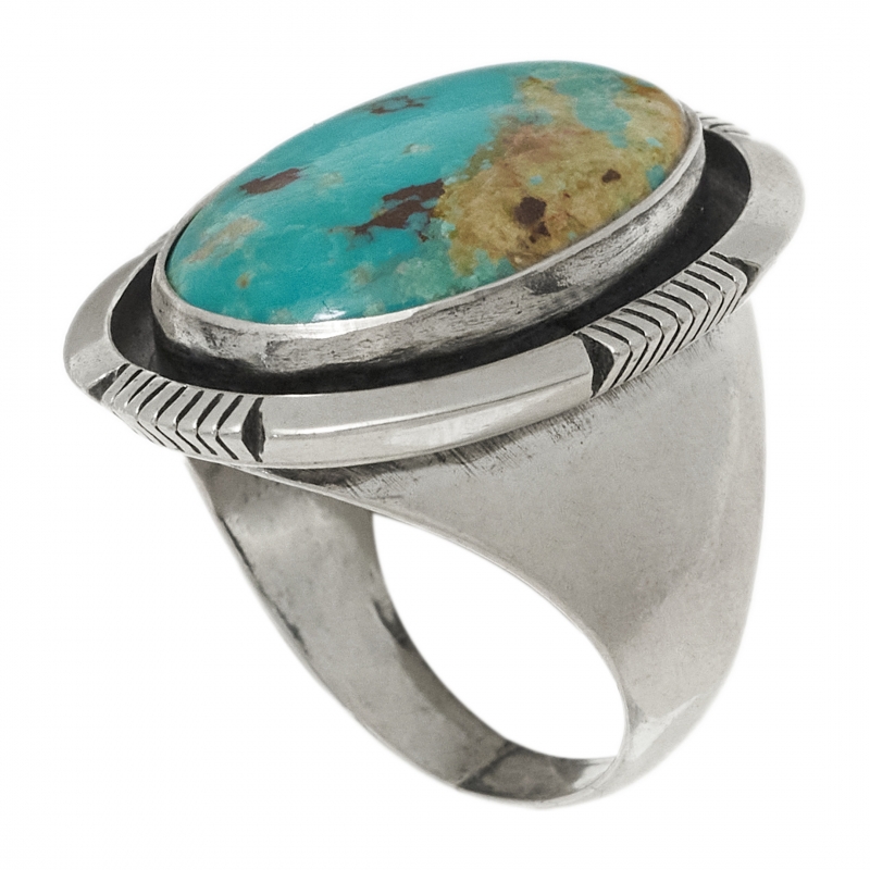 BA1549 bague Navajo en turquoise  et argent - Harpo Paris