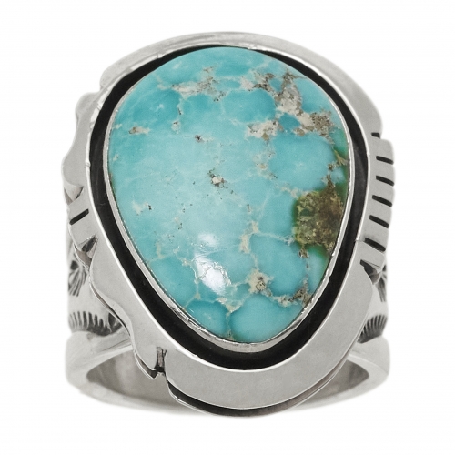 BA1551 bague Navajo en turquoise et argent - Harpo Paris