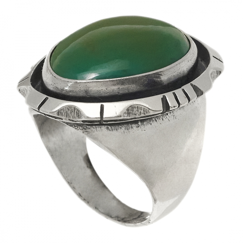 Turquoise and silver ring BA1558 - Harpo Paris