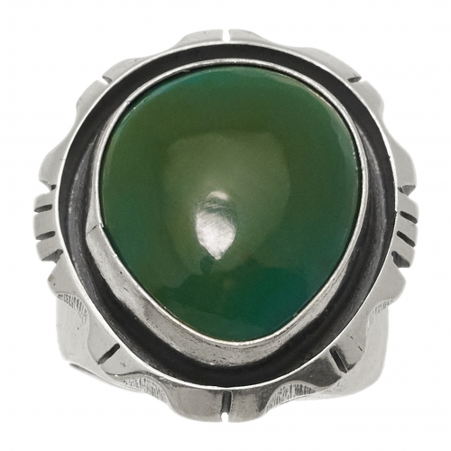 Turquoise and silver ring BA1558 - Harpo Paris