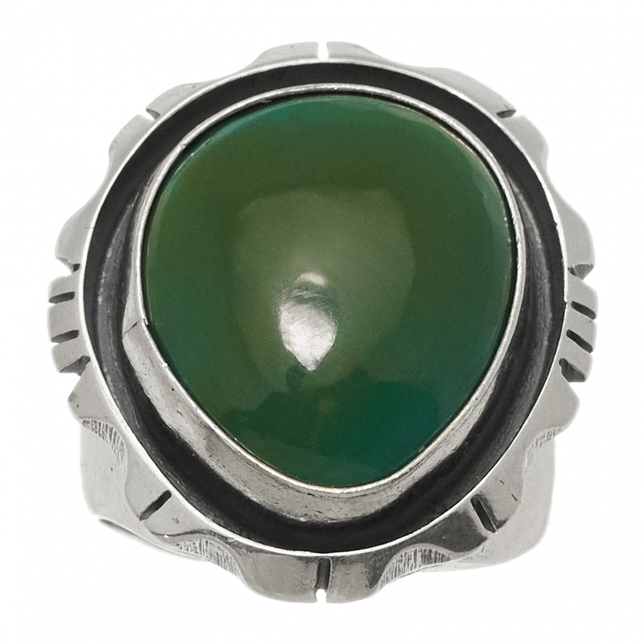 Turquoise and silver ring BA1558 - Harpo Paris