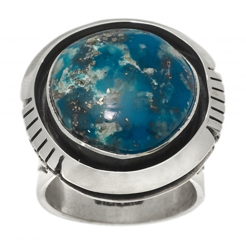 Bague Navajo en turquoise et argent BA1564 - Harpo Paris