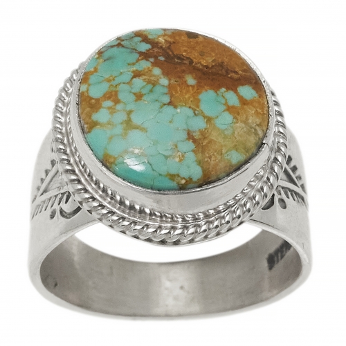 Bague Navajo en turquoise et argent BA1559 - Harpo Paris