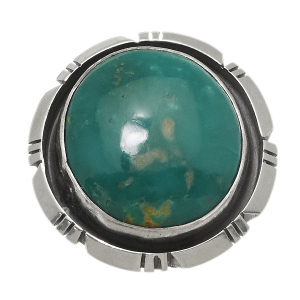 Turquoise and silver ring BA1575 - Harpo Paris