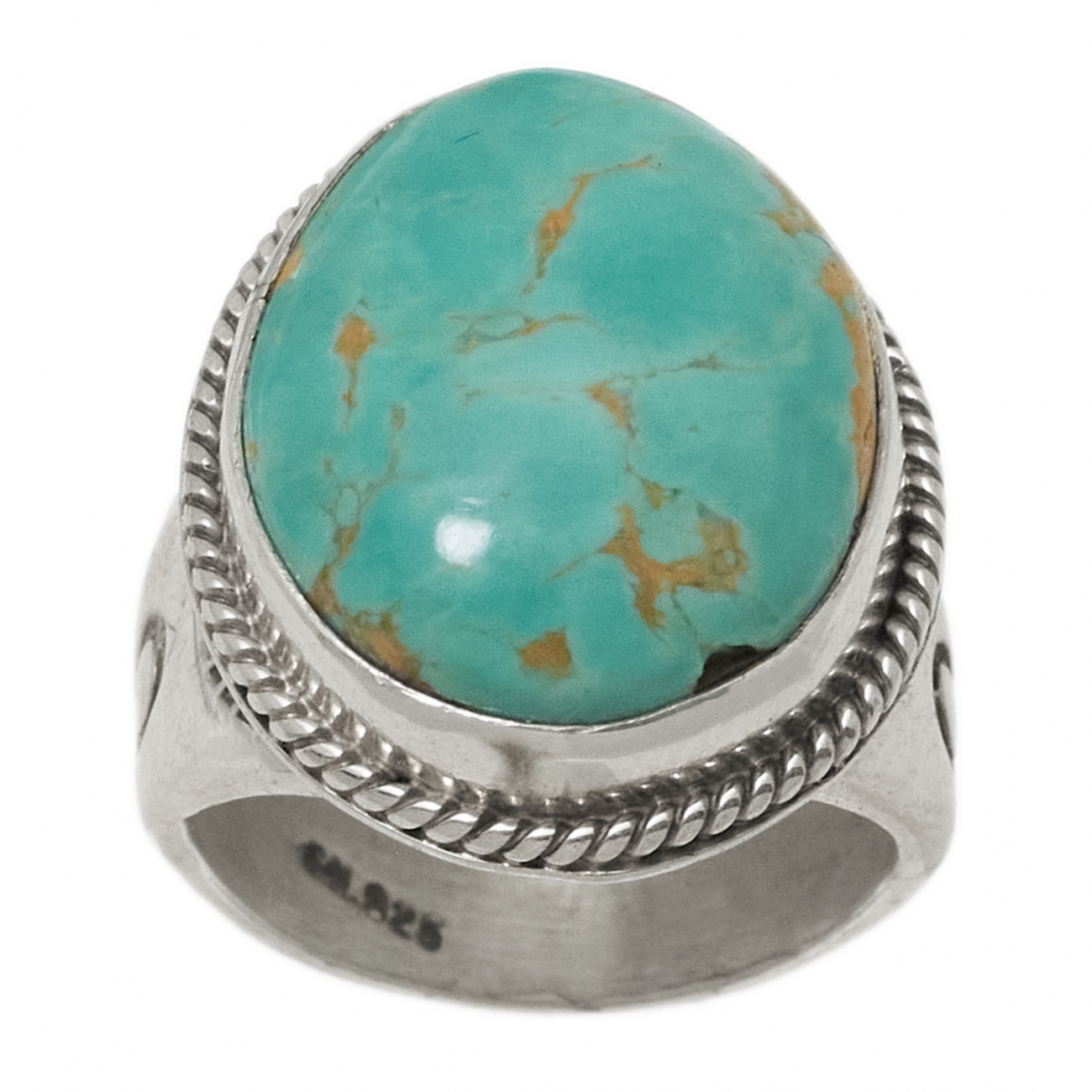 BA1570 bague Navajo en turquoise et argent - Harpo Paris