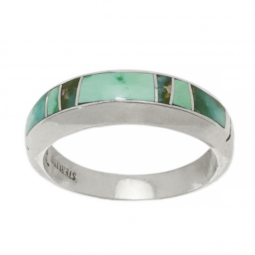 BA1590 anneau Harpo turquoise et argent