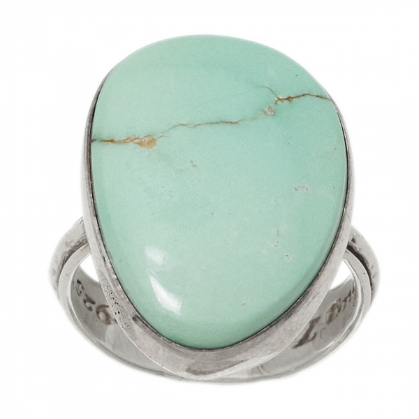 BA1583 turquoise and silver ring - Harpo Paris