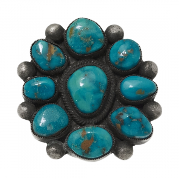 BA1563 bague Navajo, Cactus Flower turquoise - Harpo Paris