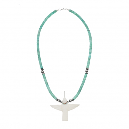 CO247 collier perles heishi et colibri - Harpo Paris