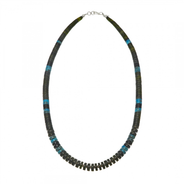 Multistones heishi beads necklace CO244 - Harpo Paris