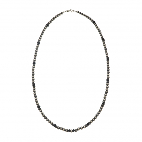 CO243 black and silver beads necklace - Harpo Paris