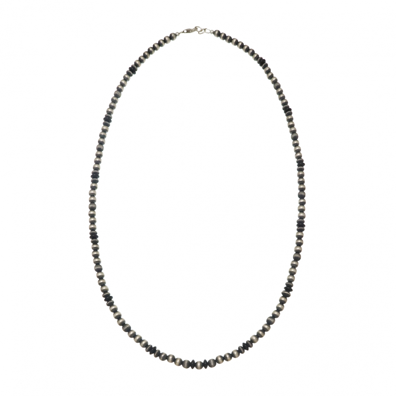 CO243 black and silver beads necklace - Harpo Paris