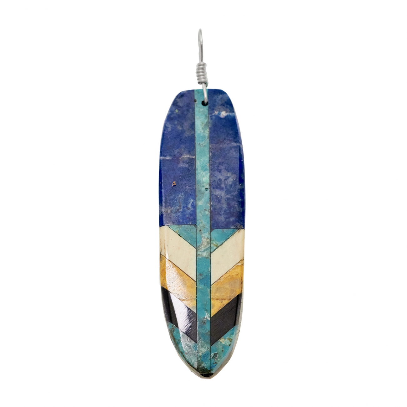 Feather inlay pendant PE554 - Harpo Paris