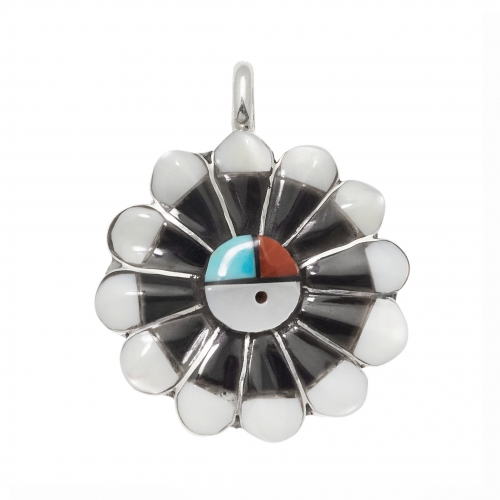 PE549 pendentif Sunface Zuni - Harpo Paris