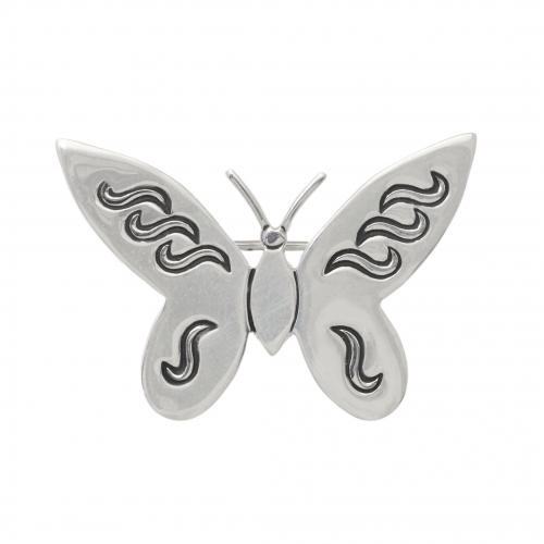 Broche papillon en argent massif BRO92 - Harpo Paris