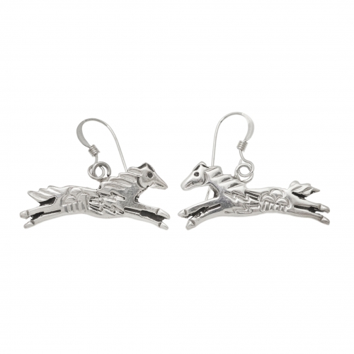 Boucles d'oreilles chevaux en argent BO387 - Harpo Paris