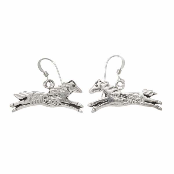 Horses earrings in sterling silver BO387 - Harpo Paris