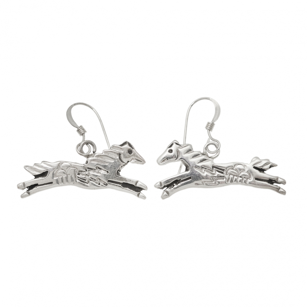 Boucles d'oreilles chevaux en argent BO387 - Harpo Paris