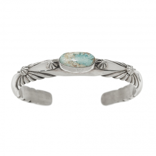 Bracelet Navajo homme BR852 turquoise et argent - Harpo Paris