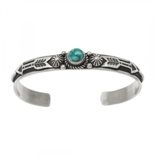 Turquoise and silver bracelet for man BR856 - Harpo Paris