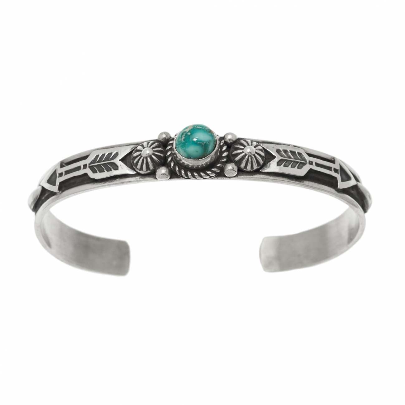 Bracelet turquoise en argent pour homme BR856 - Harpo Paris