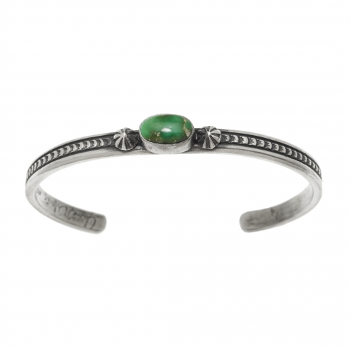 Turquoise and silver bracelet BR857 - Harpo Paris