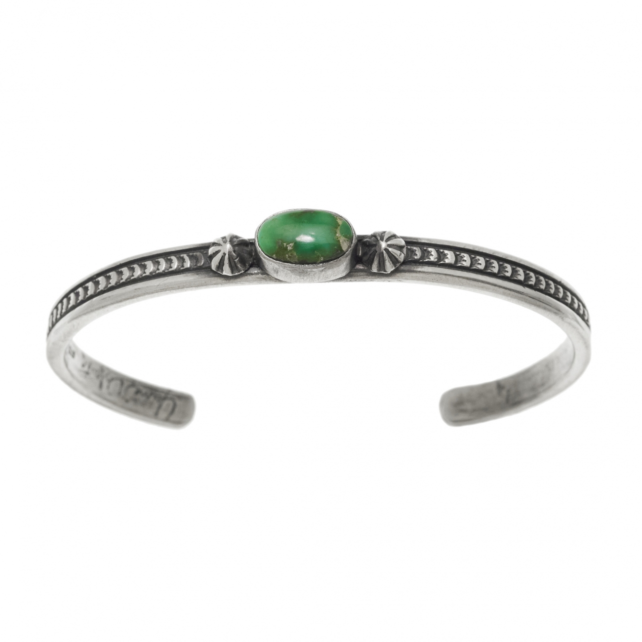 Turquoise and silver bracelet BR857 - Harpo Paris