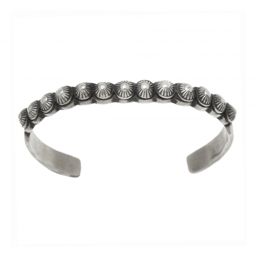 Bracelet Navajo en argent mat BR859 - Harpo Paris