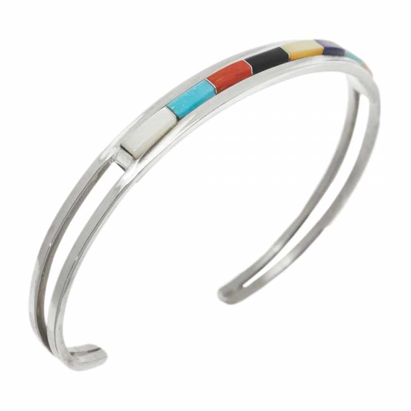 Fin bracelet Zuni en marqueterie BR870 - Harpo Paris