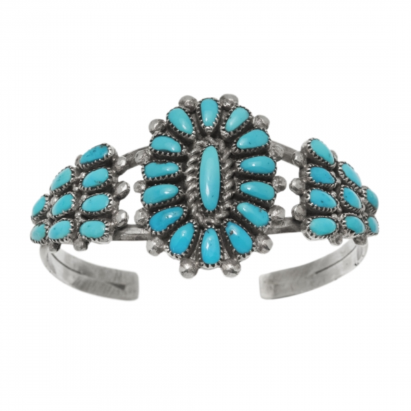 Turquoises and silver bracelet for women BR874 - Harpo Paris