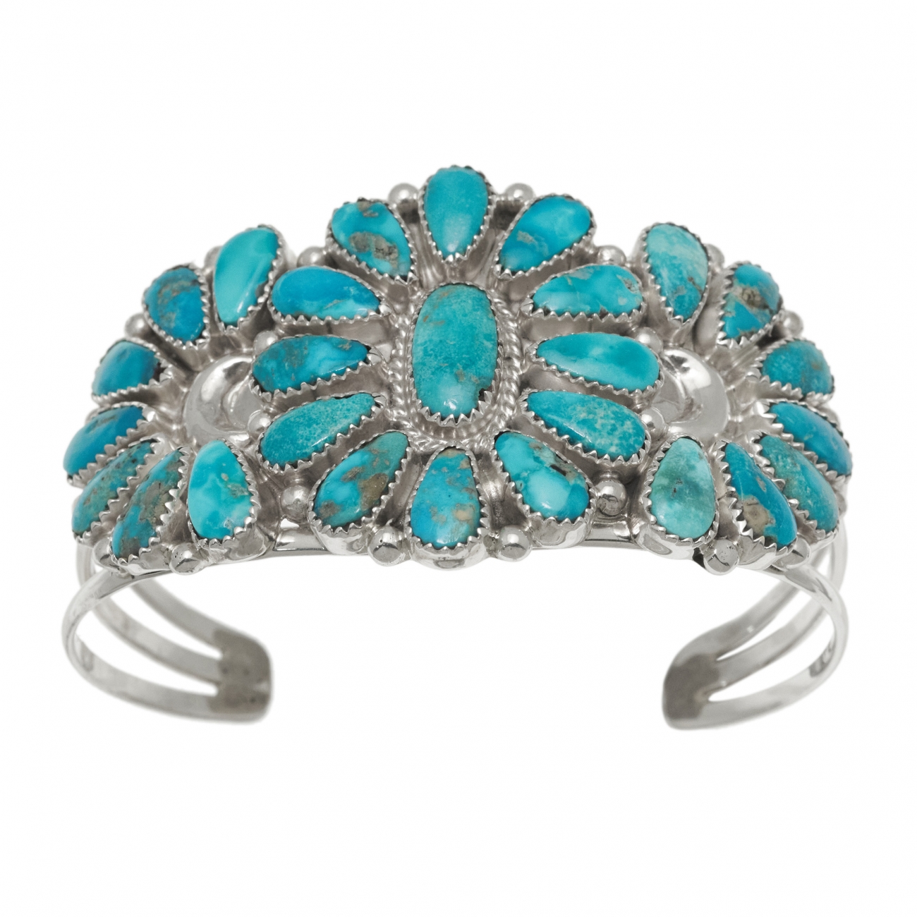 Bracelet turquoises et argent pour femme BR875 - Harpo Paris