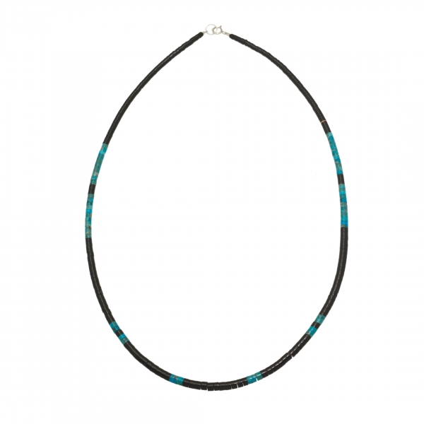 Collier pueblo en perle de turquoise et jai COP25 - Harpo paris