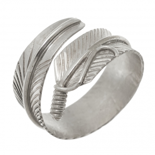 Bague en forme de plume argent BAW04 - Harpo Paris