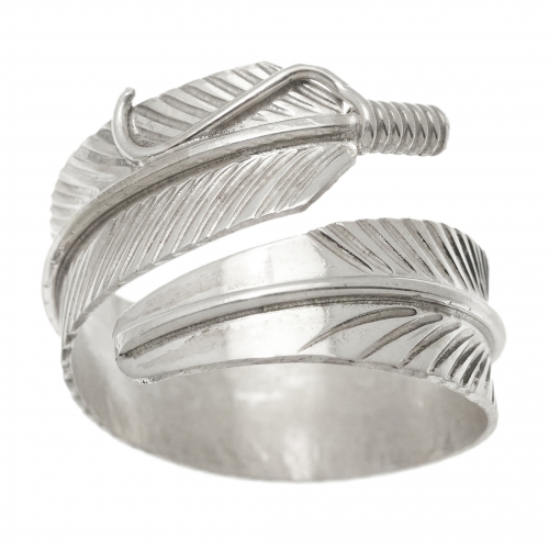 Bague en forme de plume argent BAW04 - Harpo Paris