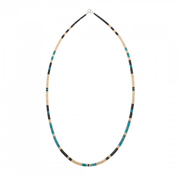 Collier Pueblo en turquoise et coquillage - Harpo Paris