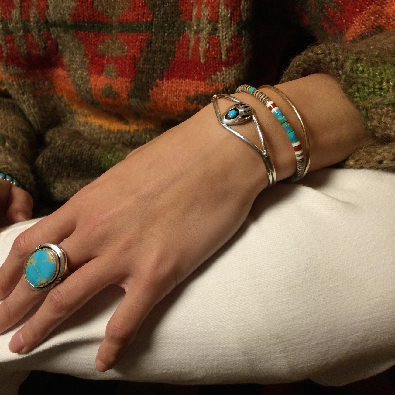 BRw138 bracelet Harpo turquoise et argent