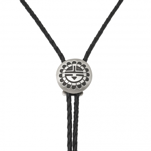 Sunface in sterling silver bolo tie BT75 - Harpo Paris