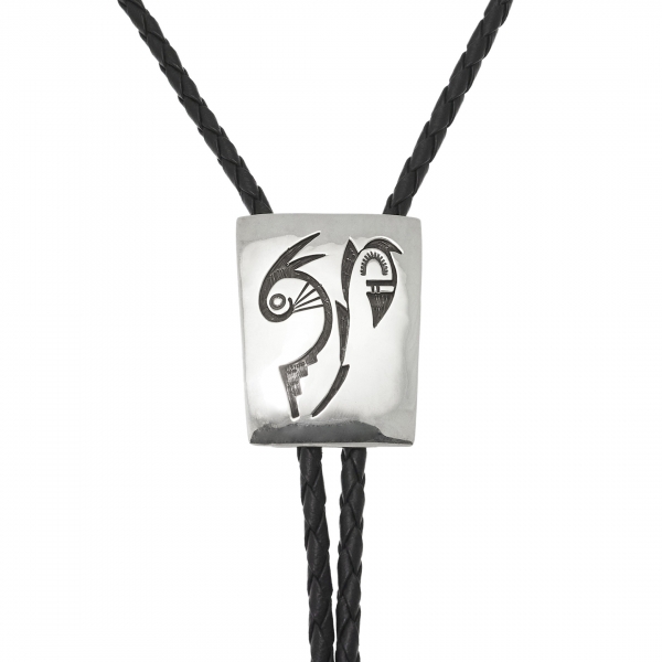 Bolo tie Overlay en argent massif BT76