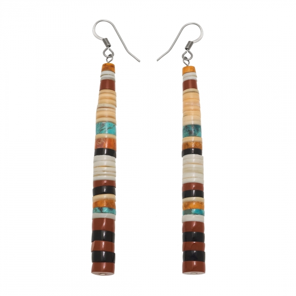 Boucles d'oreilles Pueblo en perles heishi BO400 - Harpo Paris