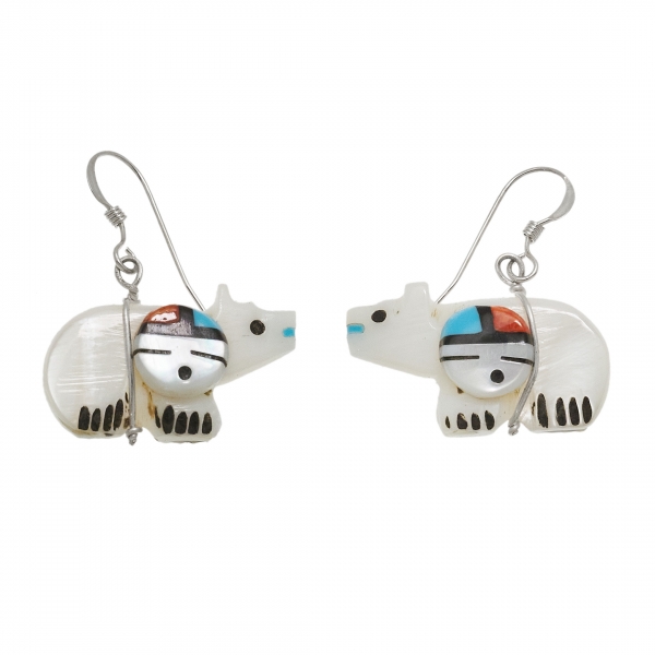 Boucles d'oreilles Ours zuni multipierre BO424 - Harpo Paris