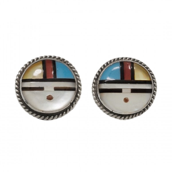 Boucles d'oreilles Sunface sur argent massif BO430 - Harpo Paris