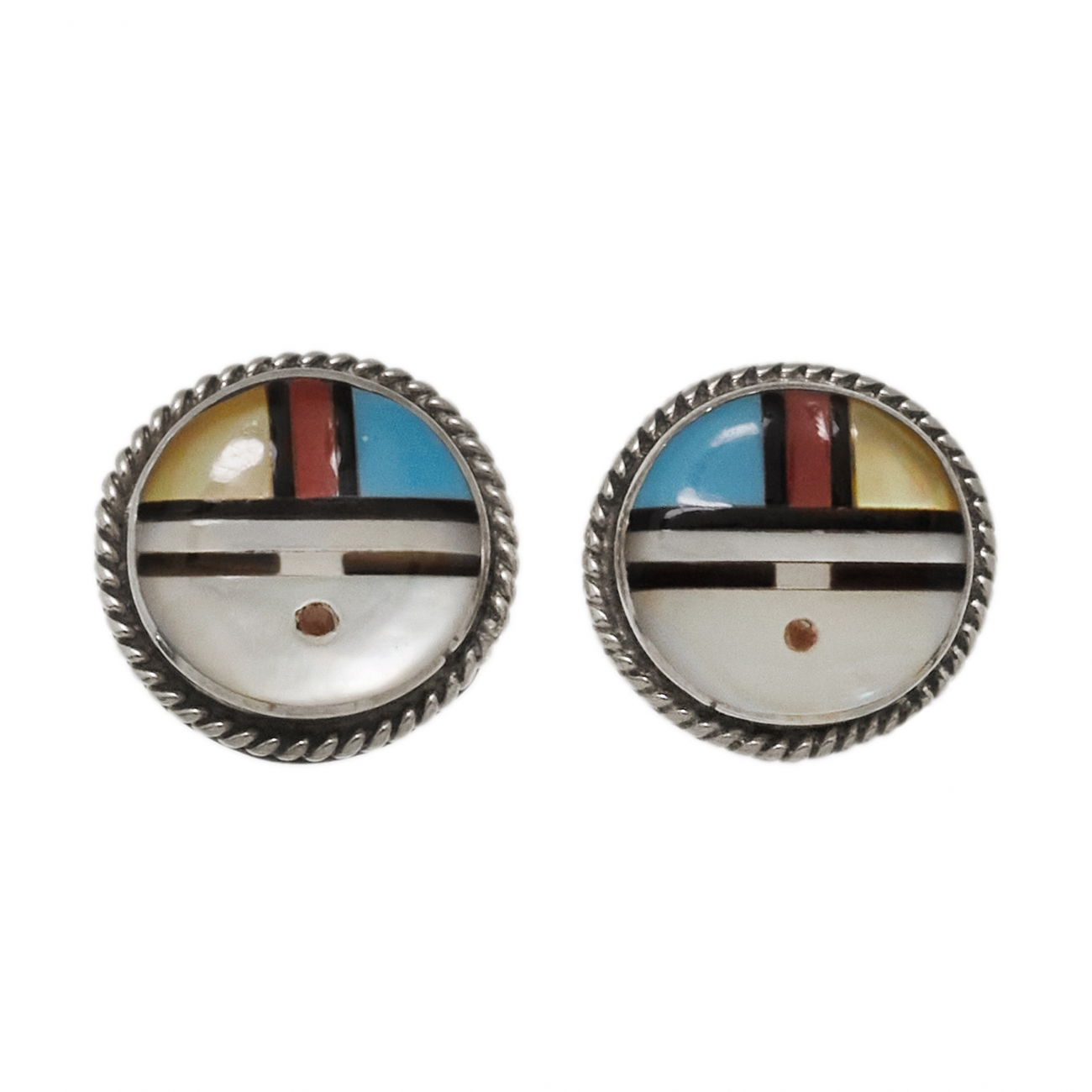 Boucles d'oreilles Sunface sur argent massif BO430 - Harpo Paris