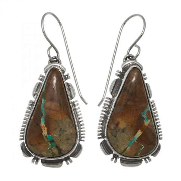 Navajo earrings turquoise BO443 - Harpo Paris