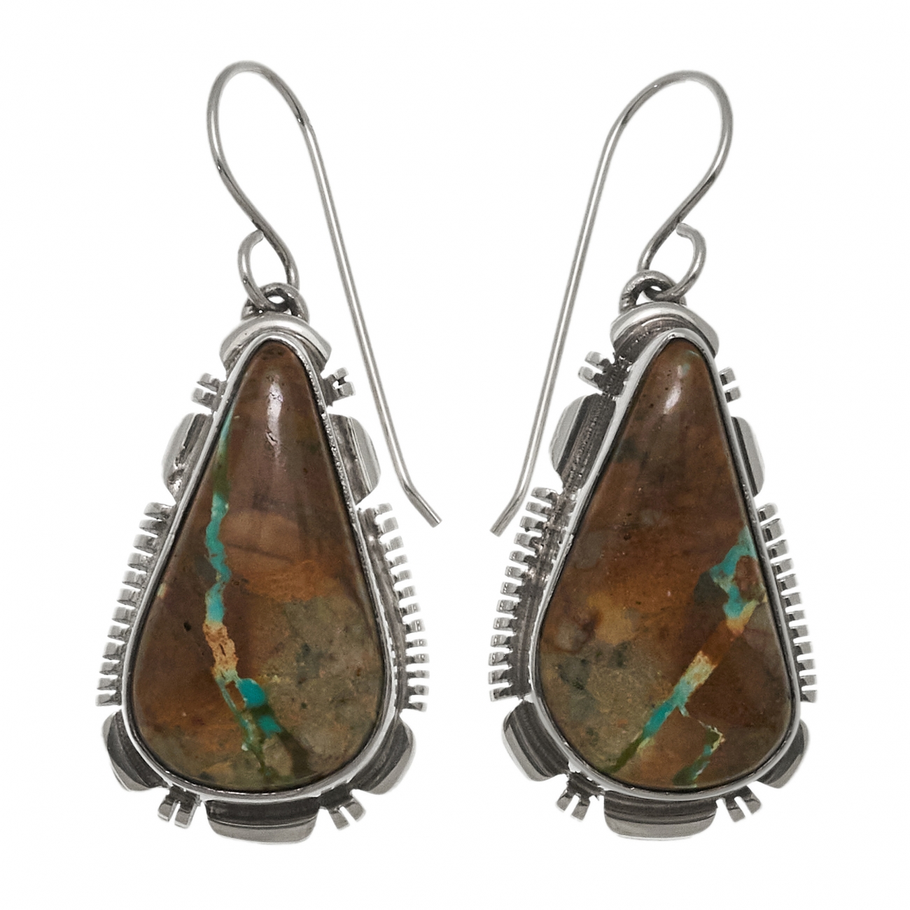 Navajo earrings turquoise BO443 - Harpo Paris