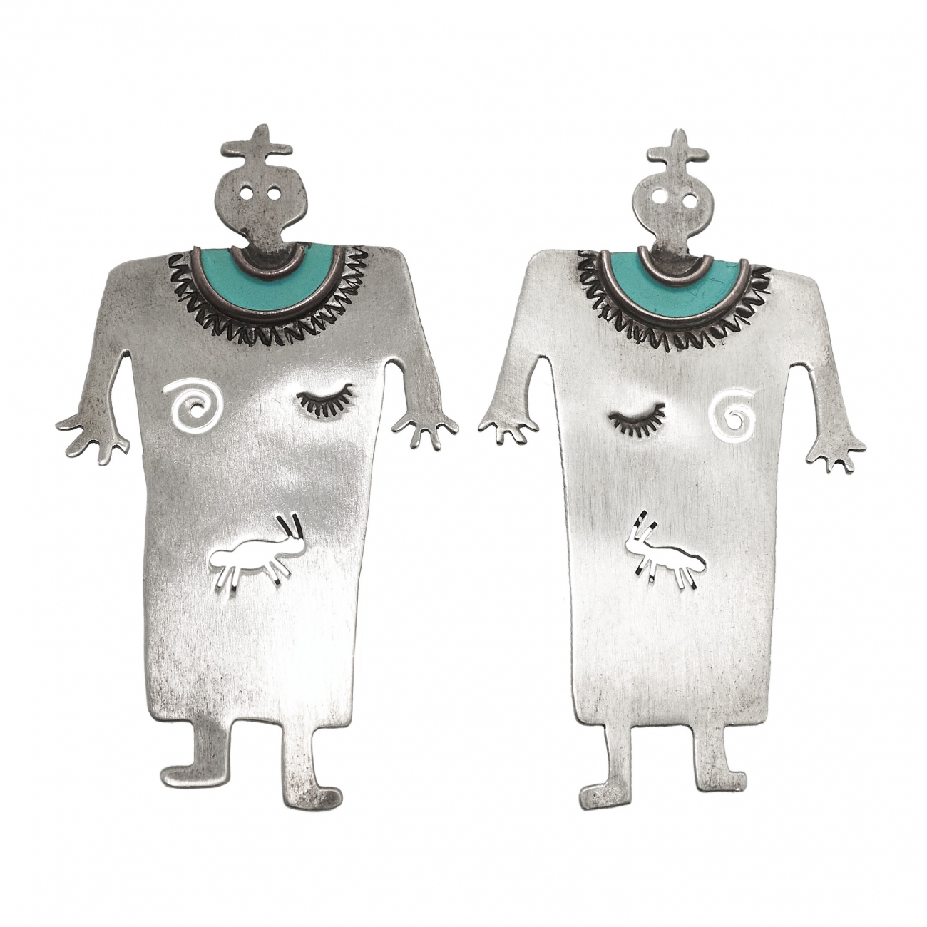 character-shaped silver earrings BO464 - Harpo Paris