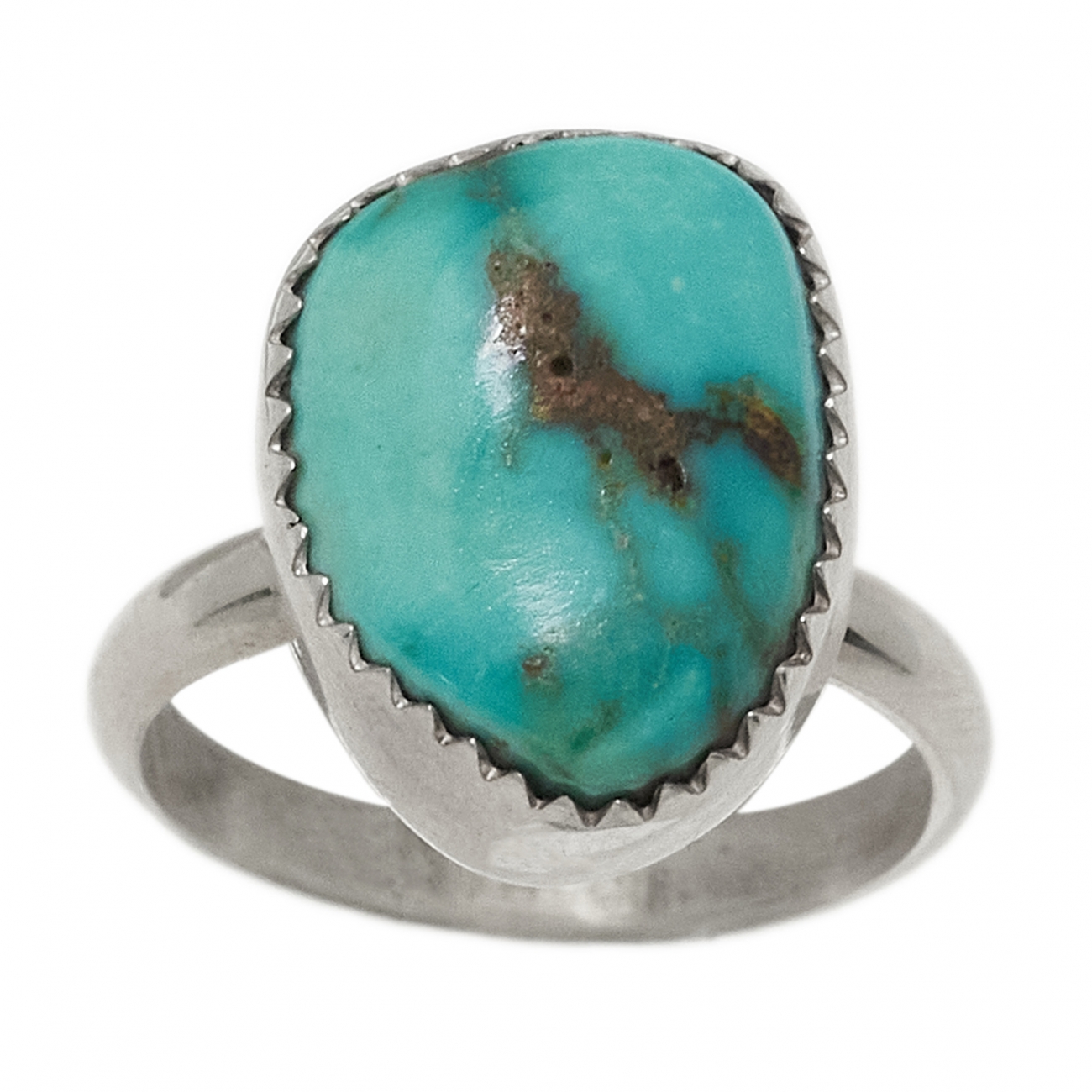 Turquoise and silver ring BA1585 - Harpo Paris