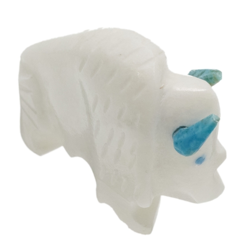 Zuni alabaster buffalo fetish FE234 - Harpo Paris