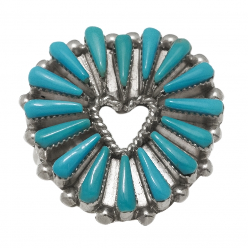 Turquoise heart-shaped ring BA1603 - Harpo Paris