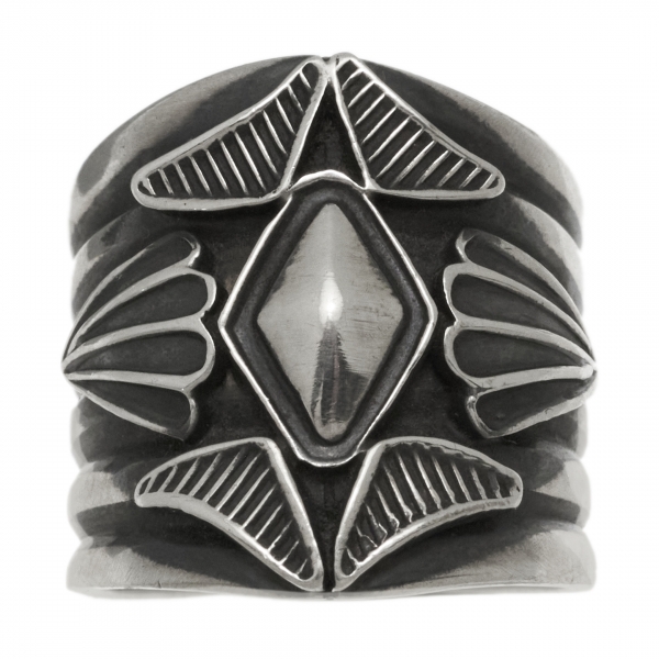 Navajo silver ring BA1599 - Harpo Paris