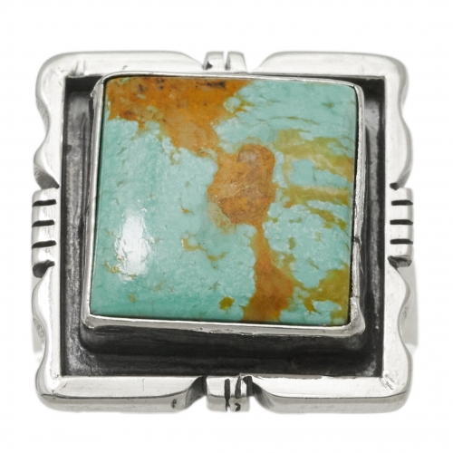 Belle bague Navajo turquoise en argent massif BA1611 - Harpo Paris